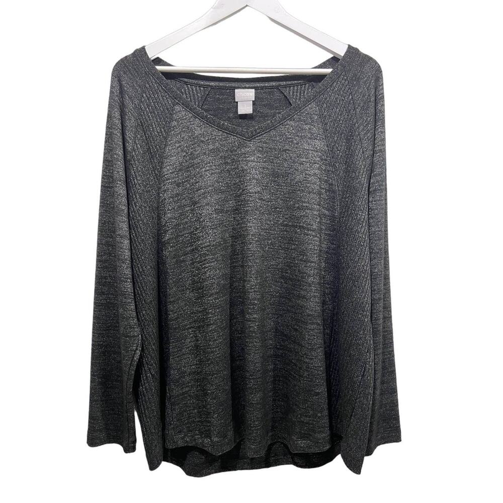 Chico's Black Long Sleeve Top